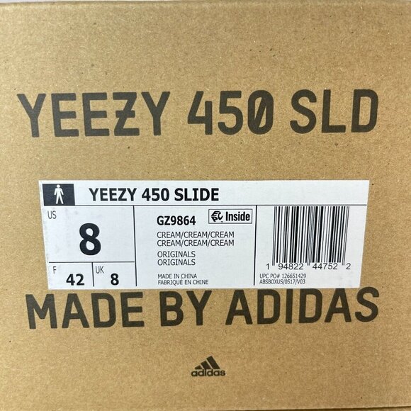 Adidas Yeezy 450 Slide Cream GZ9864 Men\'s‎ Sandal Slip On Casual Size 8 main image 4